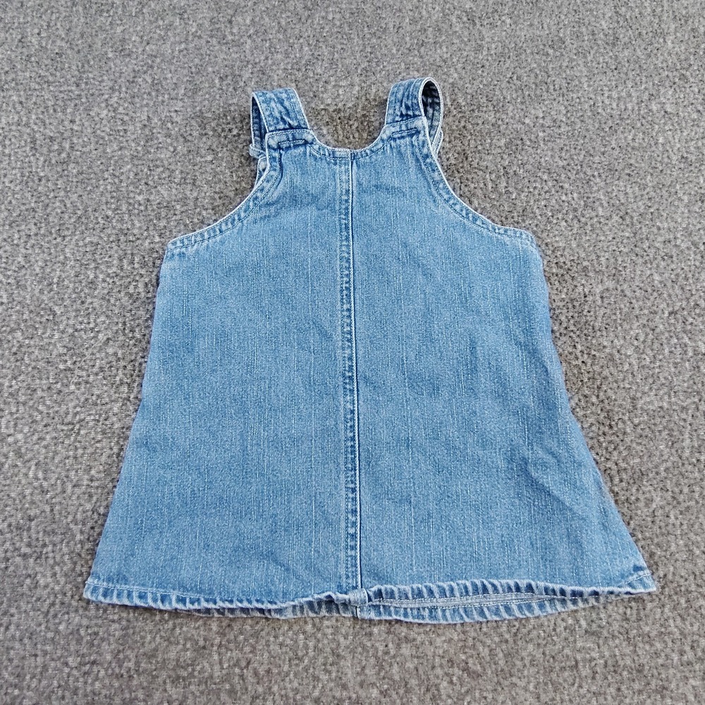 Vintage Oshkosh Bgosh Denim Embroidered Sheep Overall Dress 6-9 months - Picture 5 of 5